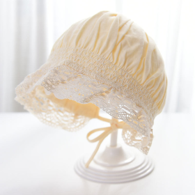 Baby Solid Color Ruffle Design Sunshade Princess Bucket Hats