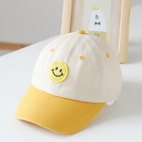 Baby Smiley Embroidered Pattern Color Matching Design Sunshade Peaked Hats