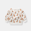 Baby 1pc Organic Cotton Allover Fox Graphic Longsleeve Hoodie