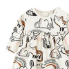 Baby Girl Cartoon Animal Pattern A-Line Design Loose Cotton Dress