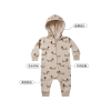 Baby Cartoon Animal Print Pattern Zipper Design Full Romper