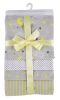 Yellow Flannel Receiving Blanket - 4 Pack