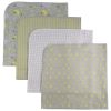 Yellow Flannel Receiving Blanket - 4 Pack