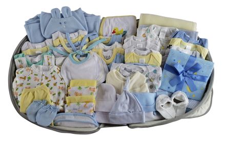 Boys 62 pc Baby Clothing Starter Set with Diaper Bag