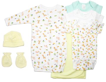 Unisex Newborn Baby 7 Pc Layette Baby Shower Gift Set