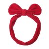 Baby Girl Bow Hairband Newborn Red Cotton Headband Hair Accessories