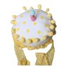 Yellow Dots Plush Birthday Cake Hat Cute Cartoon Birthday Hat Kids Party Decoration Hairband