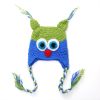 Baby Hand-knitted Owl Two-color Wool Hat for Both Girl and Boy