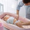 Baby Changing Basket; Handmade Woven Cotton Rope Moses Basket; Changing Table Topper with Mattress Pad(Beige&Pink)