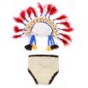 Newborn Baby Photography Prop Handmade knitted Indian Feather Hat Sets