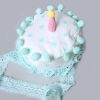 Light Green Dots Plush Birthday Cake Hat Cute Cartoon Birthday Hat Kids Party Decoration Hairband