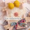 3 Pcs Baby Hair Bands Yellow Bowknot Cute Princess Headdress Girls Lace Flower Hair Accessories