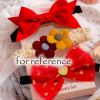 3 Pcs Baby Hair Bands Red Lace Bowknot Cute Princess Headdress Girls Flower Hair Accessories