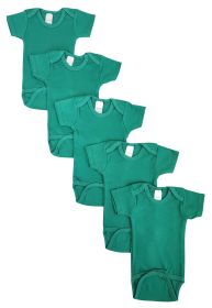 Unisex Baby 5 Pc Onezies (Color: green, size: large)