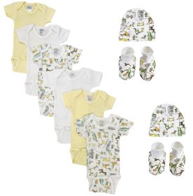 Unisex Baby 10 Pc Layette Sets (Color: White, size: Newborn)