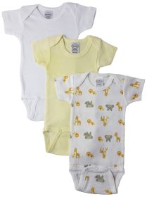 Unisex Baby 3 Pc Bodysuits (Color: White, size: small)