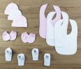 10 pc Set of Bibs, Caps, Booties