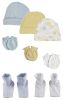 Boys Baby Caps, Booties and Mittens (Pack of 8)