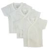 White Side Snap Short Sleeve Shirt - 3 Pack