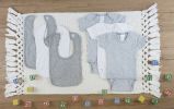 6 Pc Layette Baby Clothes Set