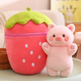 Fruit Pillow Doll Plush Toys (Option: Strawberry pig-30cm)