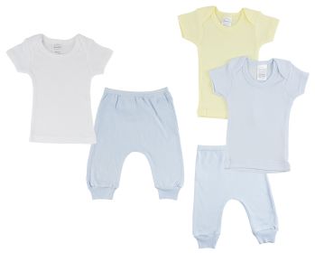 Infant Boys T-Shirts and Joggers (Color: Blue/Blue, size: small)