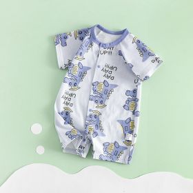 Thin Short Sleeve Newborn Breathable Clothes (Option: Doctor Dinosaur Full Print-66cm)