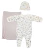 Girls Newborn Baby 3 Pc Layette Sets