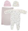 Girls Newborn Baby 4 Pc Layette Sets