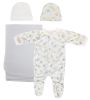 Unisex Newborn Baby 4 Pc Layette Sets