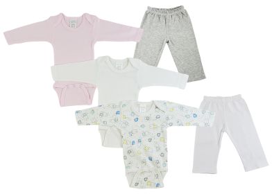 Infant Girls Long Sleeve Onezies and Track Sweatpants (Color: Grey/White, size: large)