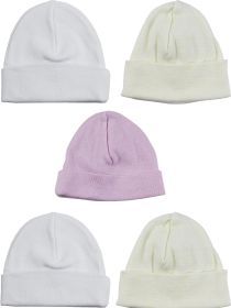 Girls Baby Cap (Pack of 5) (Color: pink, size: One Size)