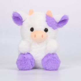 Cute Strawberry Cow Doll Toy (Option: Purple And White Cattle-20cm)