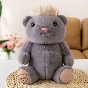 Face-changing Momo Bear Plush Toy (Option: Gray-25cm)