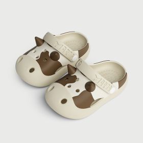 Children's Non-slip Outdoor Hole Slippers (Option: Khaki-140 Yards Inner Length 14cm)