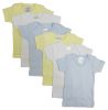 Boys Pastel Variety Short Sleeve Lap T-shirts 6 Pack