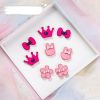 Hair Magic Stickers 4 pairs Computer Embroidered Hair Accessories Bangs Post Sticker Clip-Less Hair Ornaments Sticks to Hair Reusable