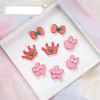 Hair Magic Stickers 4 pairs Computer Embroidered Hair Accessories Bangs Post Sticker Clip-Less Hair Ornaments Sticks to Hair Reusable