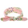 Baby Girl Headbands Bohemian Floral Style Vintage Flower Printed Elastic Head Wrap Twisted Hair Accessories