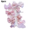 8/9/10Pcs/Set Cartoon Baby Girl Hair Clips Cute Bear Children Hairpins Bowknot Knitted Flower Kids Barretees Baby Hair Accessori