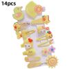 5 /10/14Pcs/Set Cute Bowknot Baby Girl Hair Clips Korean Flower Children Sides Barrettes Baby Hair Accessories