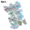 8/9/10Pcs/Set Cartoon Baby Girl Hair Clips Cute Bear Children Hairpins Bowknot Knitted Flower Kids Barretees Baby Hair Accessori