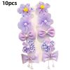 8/9/10Pcs/Set Cartoon Baby Girl Hair Clips Cute Bear Children Hairpins Bowknot Knitted Flower Kids Barretees Baby Hair Accessori