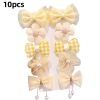 8/9/10Pcs/Set Cartoon Baby Girl Hair Clips Cute Bear Children Hairpins Bowknot Knitted Flower Kids Barretees Baby Hair Accessori