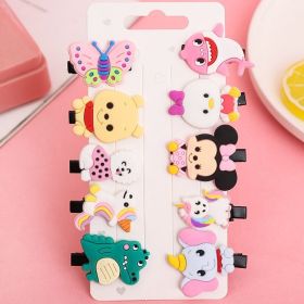 10Pcs Cartoon Baby Hairpins Fruit Unicorn Hair Clips Chidlren Hair Clips Barrette Kids Hair Accessories (Color: 8)