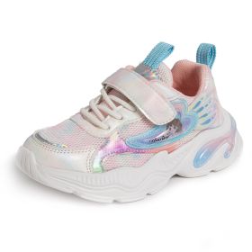 2022 Autumn Kids Shoes Baby Girls Sport Sneakers Children Shoes Tennis Shoes Fashion Casual Shoes Soft Trainer (Color: pink)