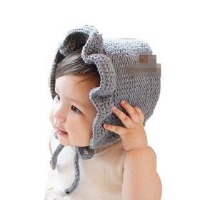 Newborn Baby Girls Boys Hat Beanie Infant Beanie Knit Warm Winter Hat (Color: Gray)