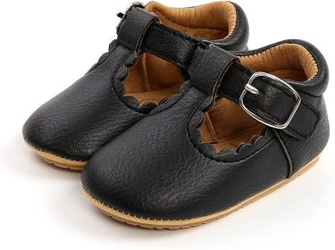 SOFMUO Baby Boys Girls Lace-Up Leather Sneakers Soft Rubber Sole Baby Moccasins Newborn Oxford Loafers Non-Slip Toddler Wedding Uniform Dress Shoes (size: M)