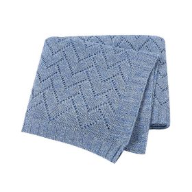 Kids Hollow Carved Graphic Solid Color Knitted Blanket (Size/Age: Average Size (0-12Y))