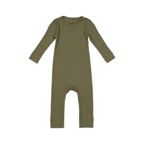 Baby Solid Color Long Sleeve Soft Cotton Basic Jumpsuit (Size/Age: 73 (6-9M))